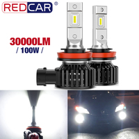 2x Canbus H7 H11 H8 H9 LED Fog Light Bulbs H10 H16 5202 9006 HB4 9005 HB3 LED CSP 3570 Car DRL Driving Lamp 100W 30000LM Light