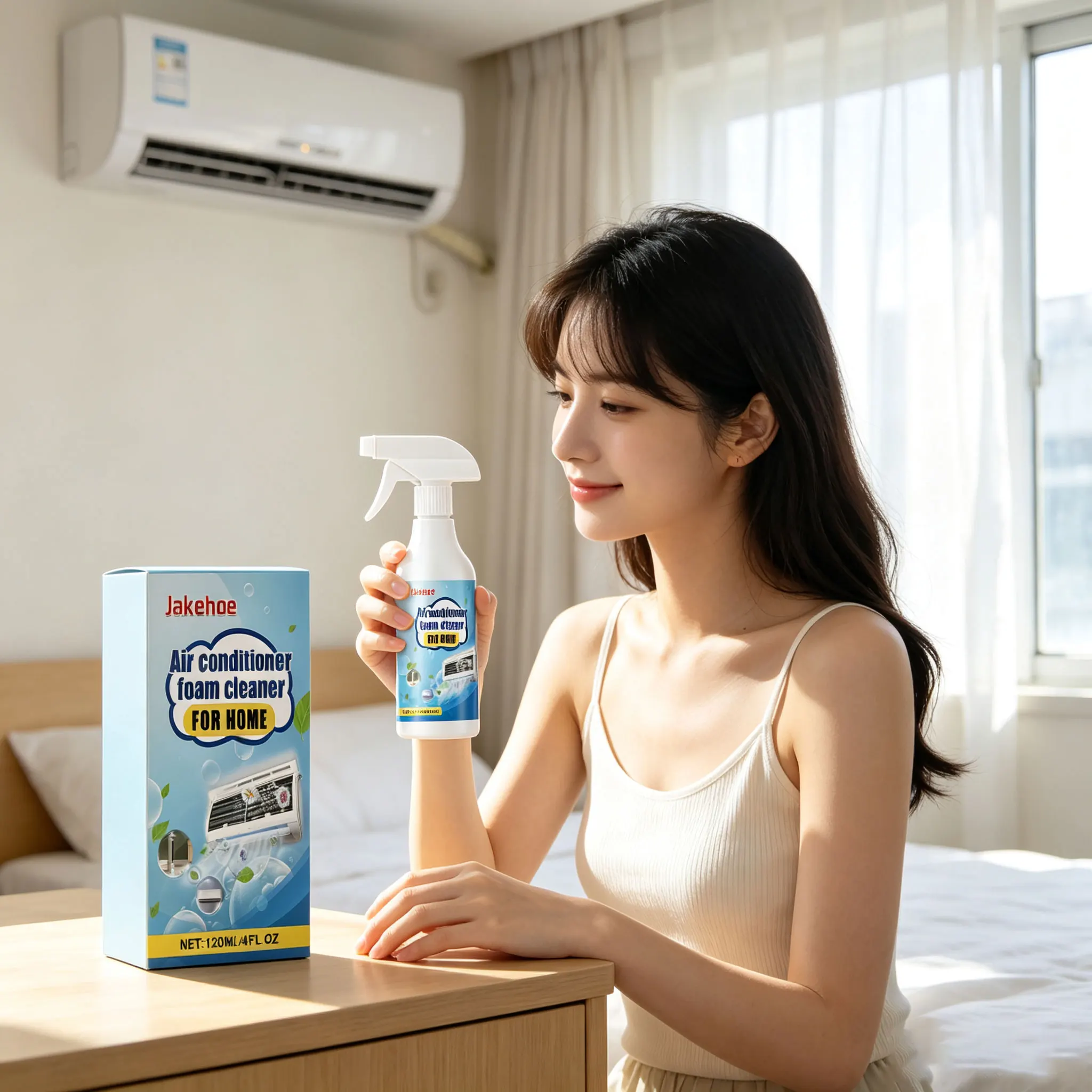 Jakehoe Home Air Conditioning Cleaning Foam Cleaner Odor Dust Remover Deodorizer Household House Air Conditioning Cleaning Spray