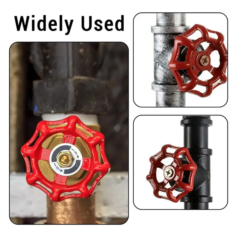 BAAG-4 Pack Outside Faucet Handles Replacement Faucet Wheel Handle Stem Hole Hose Bib Handle Cast Iron Water Spigot Handle