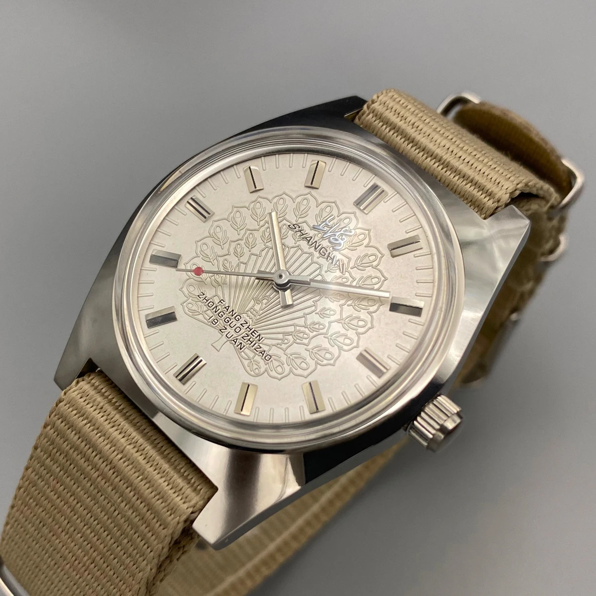 Shanghai 36MM Hand-Wind Mechanical Watch 7120 - Stainless Steel Waterproof Bauhaus Design Watch for Men Dropshipping