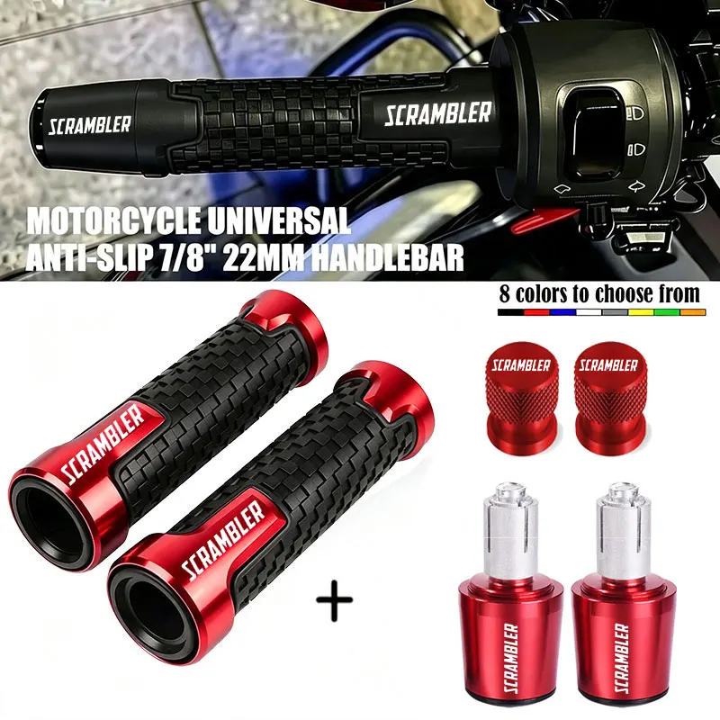 Motorcycle Handle Bar Handlebar Grips Cap End handle Plugs Tire Valve Stem Cap For Ducati Scrambler 400 800 1100 Accessories