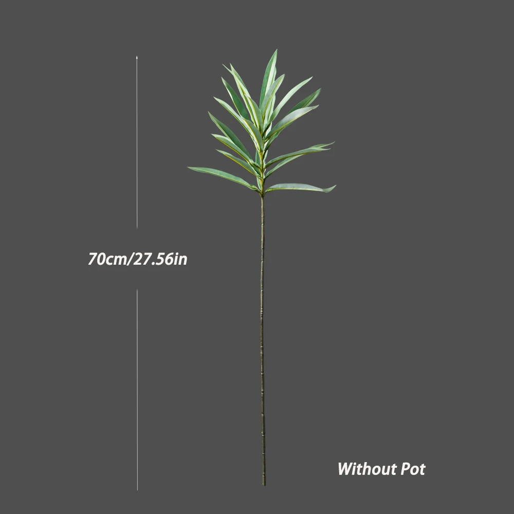 70–115 cm großer künstlicher Olivenzweig, gefälschter Palme, Kunststoff, Dracaena-Pflanzen, tropische Lilie, Bambus, für Heim- und Gartendekoration – Detail 4