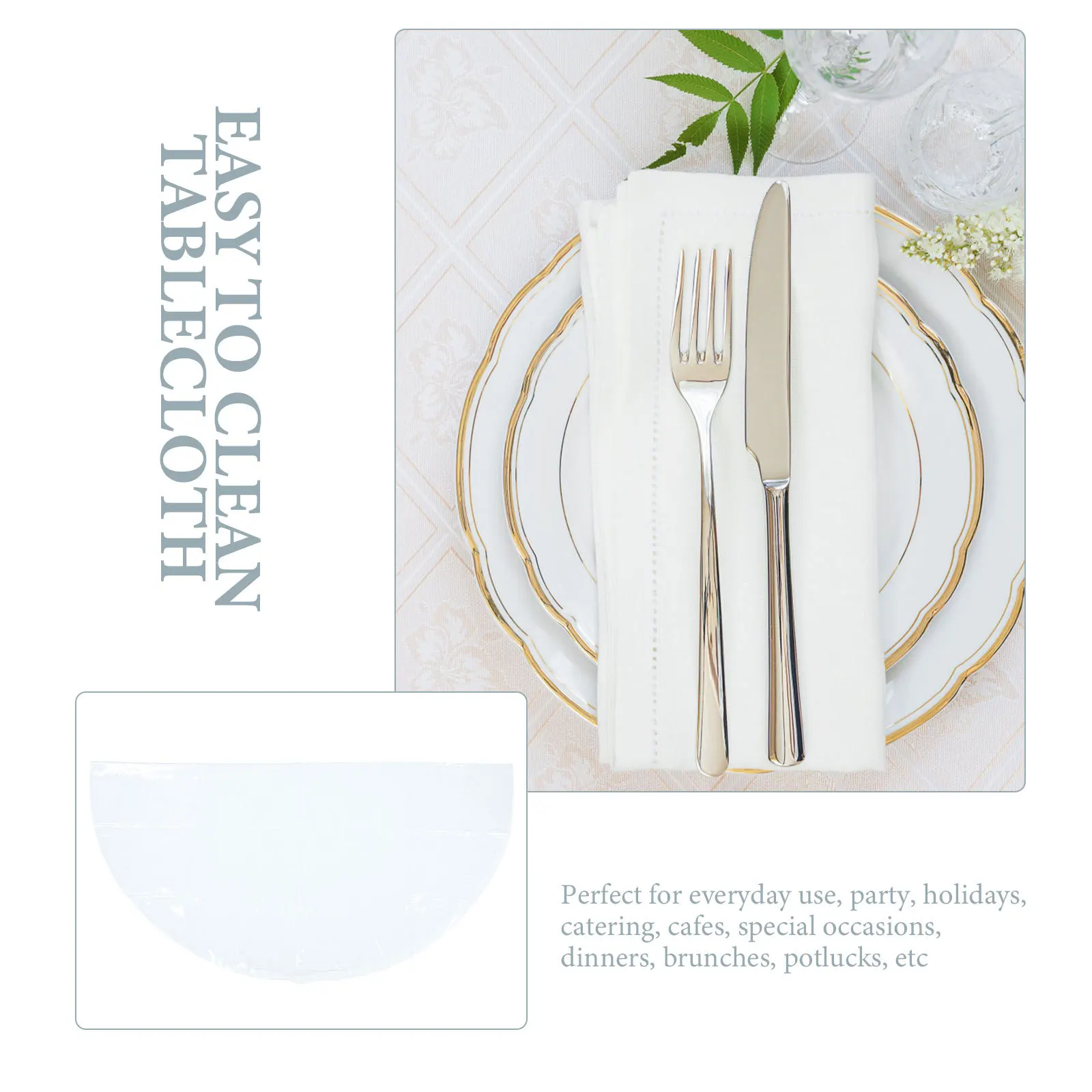 

Oilproof Transparent PVC Tablecloth Waterproof Seamless Dining Table Cover Stain Resistant Table Protector PVC Tablecloth