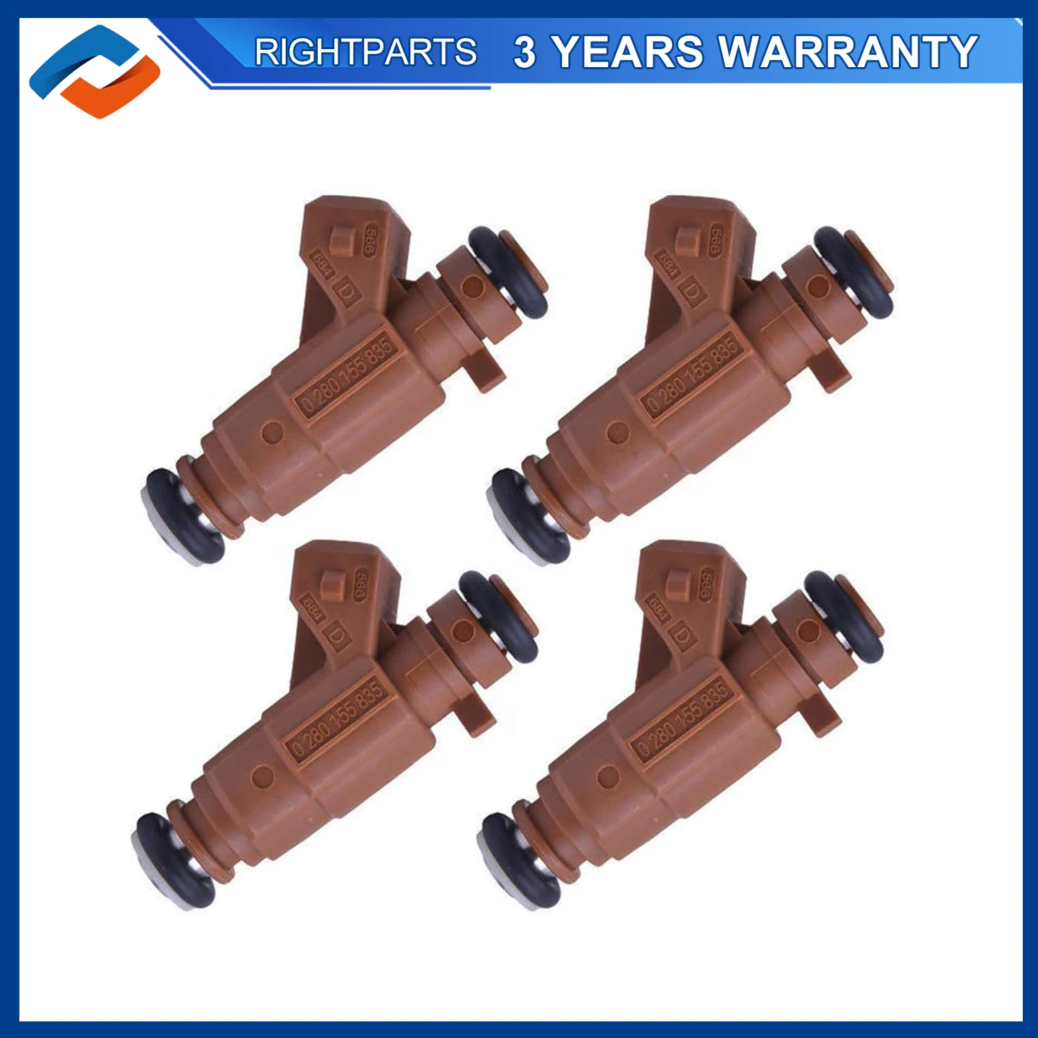 

4pcs 0280155835 Fuel Injectors For Volkswagen VW Kombi 1.6 1997-2005 0 280 155 835 0409060315