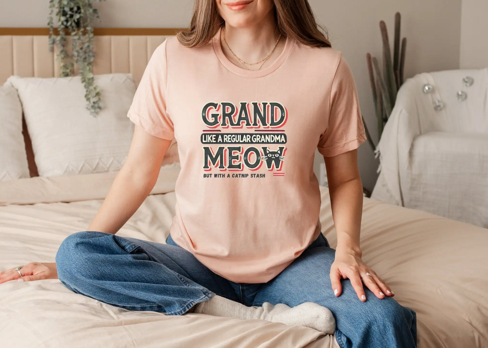 Grand Meow T Shirt Grandma Cat Granny For S Lover Mama Grandmother