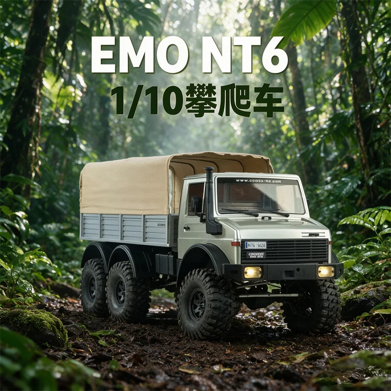 EMO NT6 1/10 Realistic RC Rock Crawler Electric Off Road Simulation Truck All Terrain Professional Hobby Collectible Vehicle