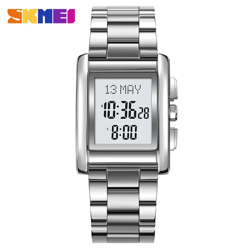 Reloj Skmei para hombre, reloj electrónico, despertador, recordatorio, adoración del Medio Oriente, reloj electrónico de oración