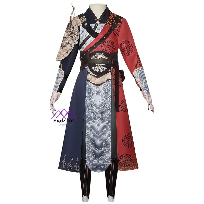 الأسود الأسطورة: Wukong The Destined One أزياء تنكرية باللونين الأحمر والأبيض للرجال البالغين والأطفال بدلة هدايا عيد الميلاد للهالوين