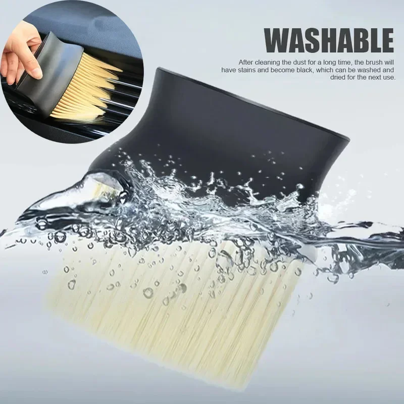 Car mounted cleaning brush, interior dust removal details brush, air conditioning vent gap cleaning accessories