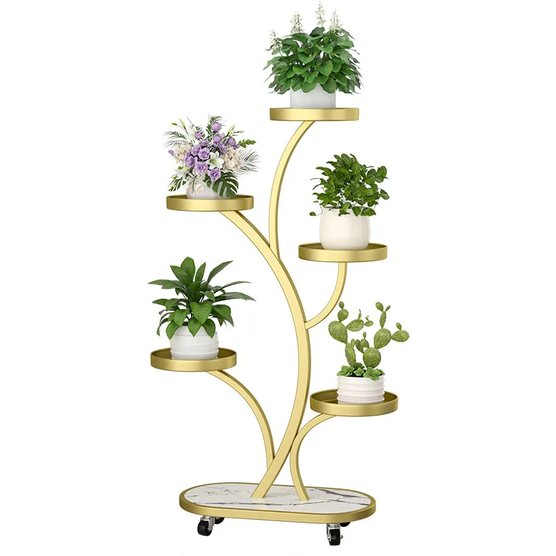 

Living room floor-to-ceiling balcony shelf light luxury plant flower stand