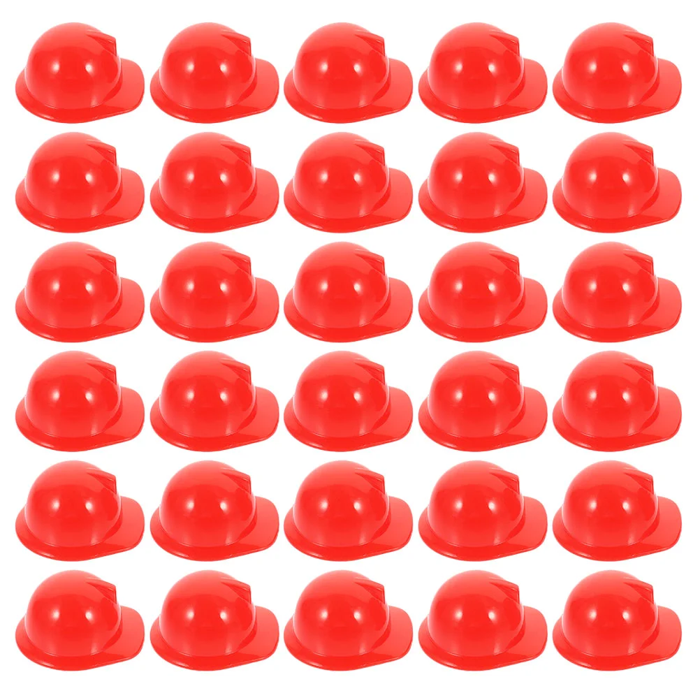 40 Pcs Mini Construction Hat Instapot Accessory Miniature Party Supplies Toy Helmets Decorations Child