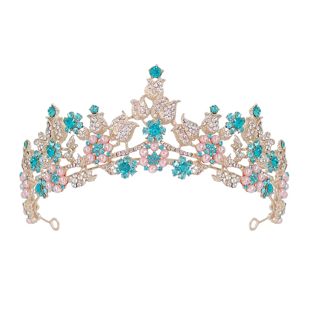 

Прочная и удобная повязка на голову со стразами в виде короны, свадебная тиара для невесты, головной убор для дня рождения, фотосессии, аксессуар для волос