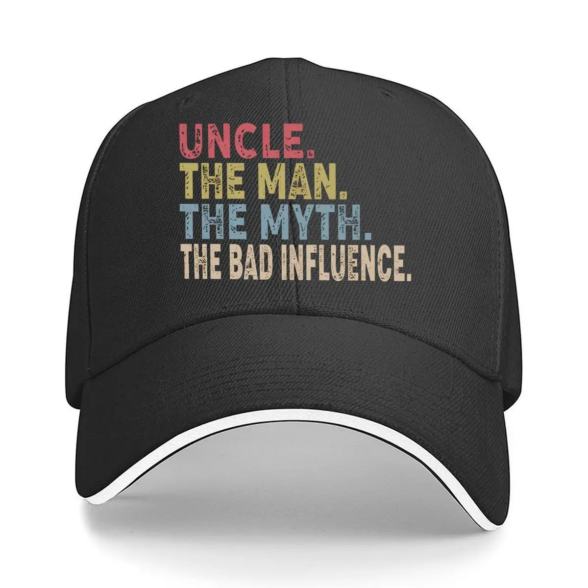 Casquette de baseball Uncle The Man The Myth The Bad Influence pour hommes et femmes, casquette de soleil pour entraînements en plein air