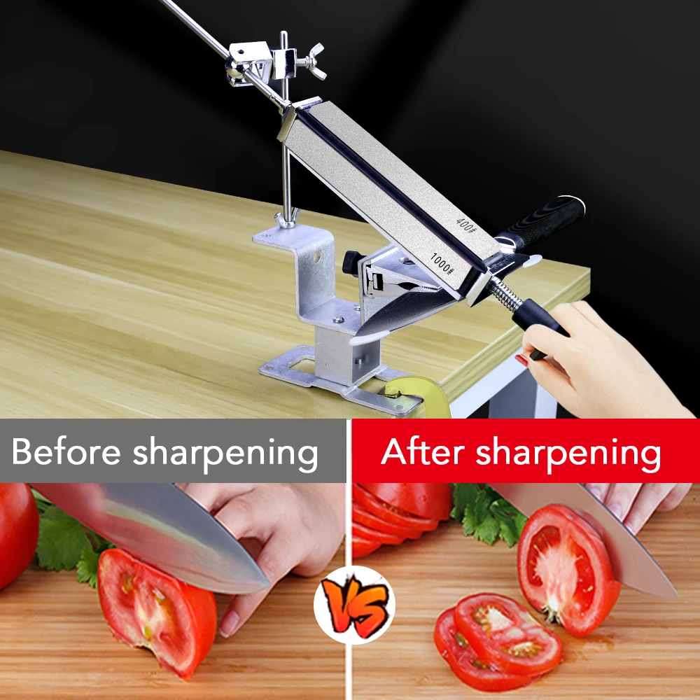 Professional Knife Sharpener Stainless Home Kitchen Grinder Sharpening Tools Rotation Fixed Angle 120-1500Grit Stones Whetstone