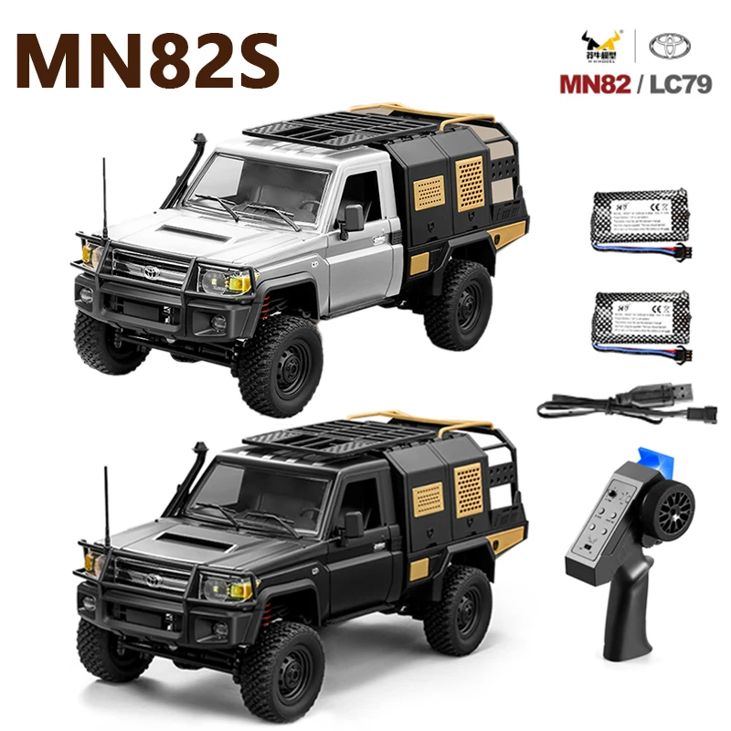 MN82S LC79 MN82Pro 2.4G 1:12 Full Scale Pickup Short Truck 4WD Climbing Car RC Car Remote Control Toy For Christmas Xmas Gift