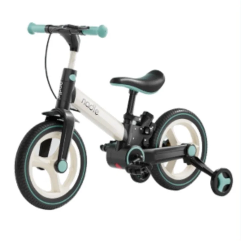 FJ Bicicletta da equilibrio per bambini squisita, durevole e leggera, Bicicletta scorrevole per bambini pieghevole multifunzionale 2 in 1