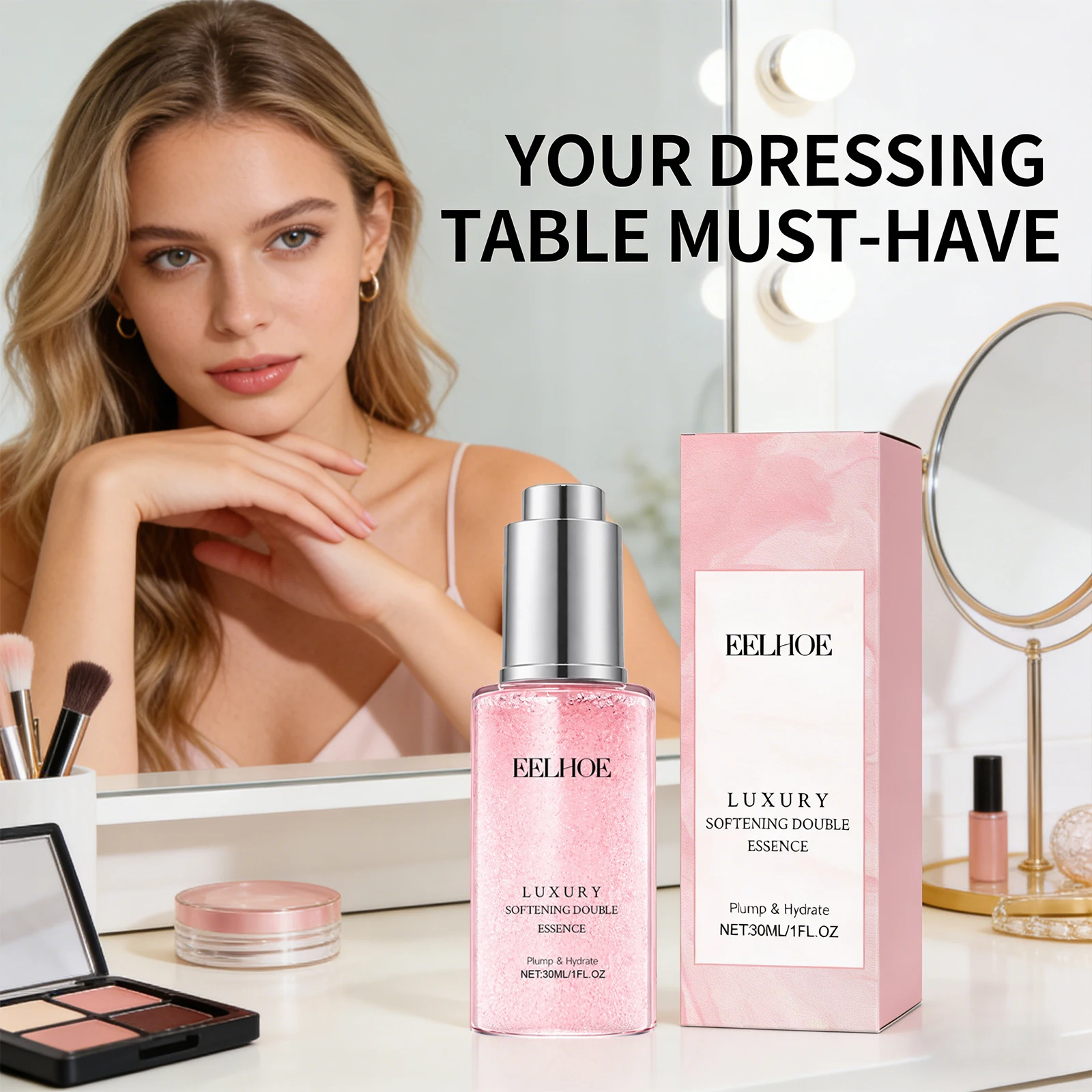 Luxury Softening Double Essence Repair Skin Improve Skin Elasticity Lightweight Texture Pre-Makeup Skincare moisturizing Essence