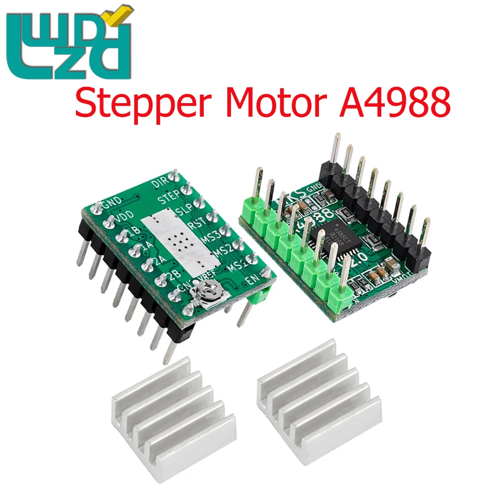 

4 Sets High Quality Stepper Motor A4988 Driver with Heat Sink For RAMPS Ultimaker A4988 Stepper Motor Driver 3D Printer Parts