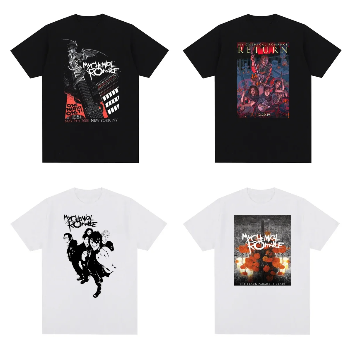 

My Chemical Romance Mcr Band Men Women Cotton T-Shirt Printed T Shirt Casual Short Sleeve Tshirt Streetwear Trend Tee Tops 2026