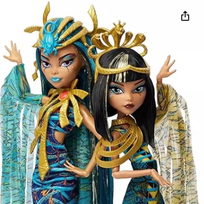 New Surprise Doll Monster High Mummy Majesties Cleo and Nefera  De Nile Two-Pack Toy Set Gifts for Girls