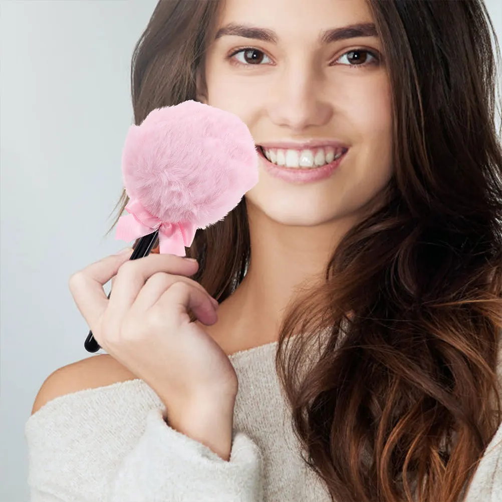 

Ultrasoft Long Hair Makeup Puff Powder Sponge Body Applicator Dust Container Travel Women Pure Washable