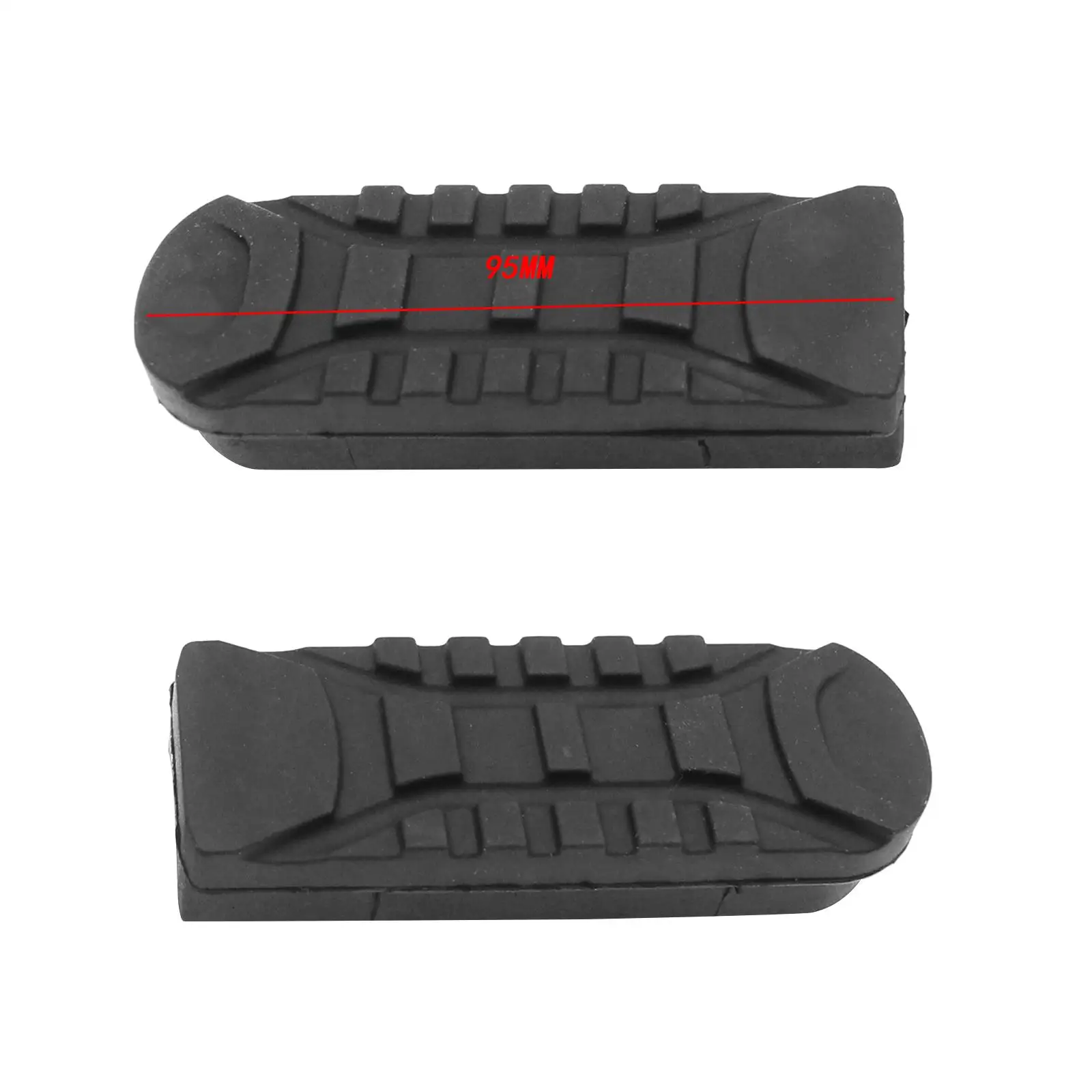 Rubber Motorcycle Front Footpeg Covers Anti Slip Wear Resistant Pedal Plate Pad Replacement for Street and Touring Bike