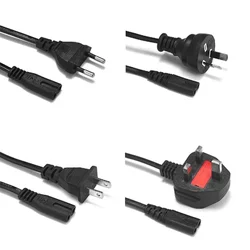 Przewód zasilający AC 2pin IEC C7 Figure 8 Kabel 1.5m EU AU UK US Wtyczka zasilania do Dell LG Asus Samsung Notebook TV Drukarka Xbox One X PS4