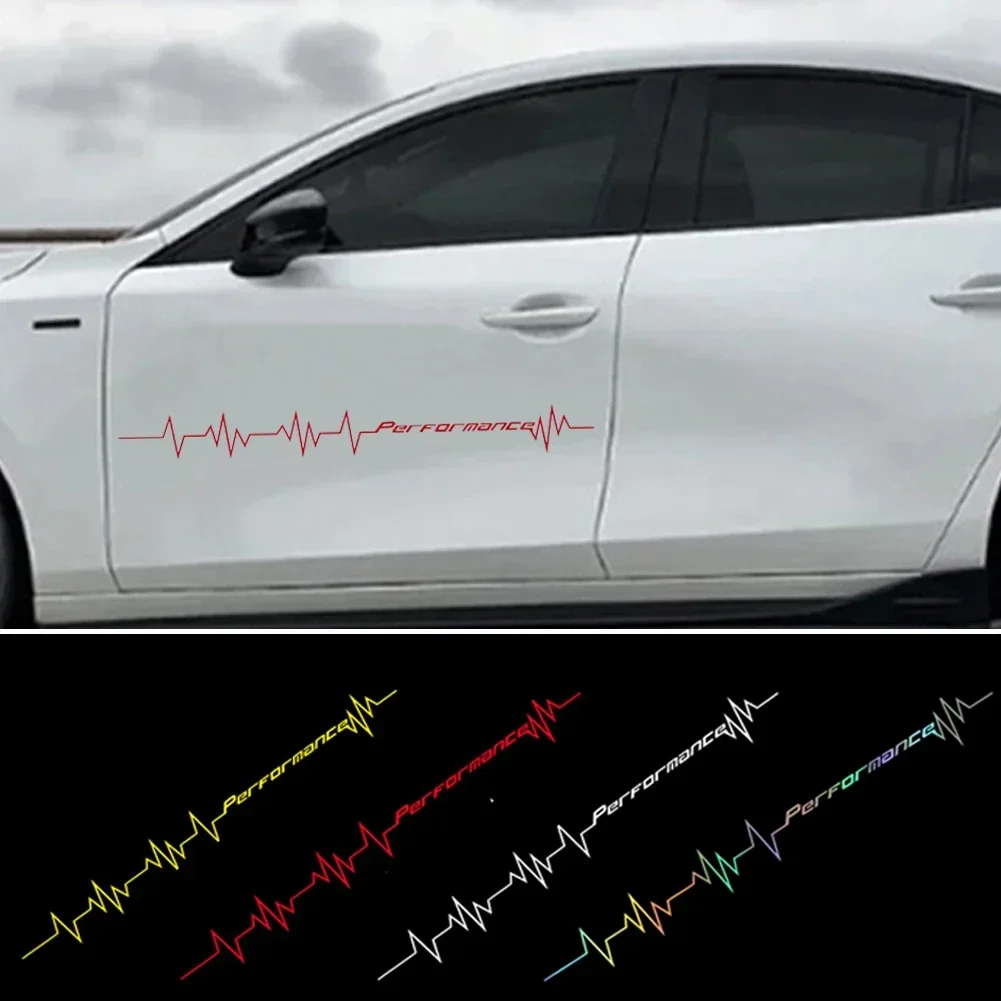 أداء عاكس ضربات القلب خط ملصق زجاج سيارة الزجاج الأمامي الوفير هود ديكور ملصق مائي السيارات مركبة الفينيل الديكور