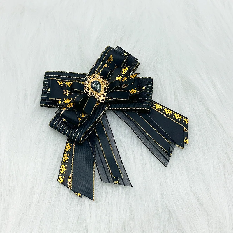 Broche originale Lolita pour femme, nœud, anime à la mode, chemise, robe, col, fleur, accessoires, bijoux faits à la main, cadeau de luxe