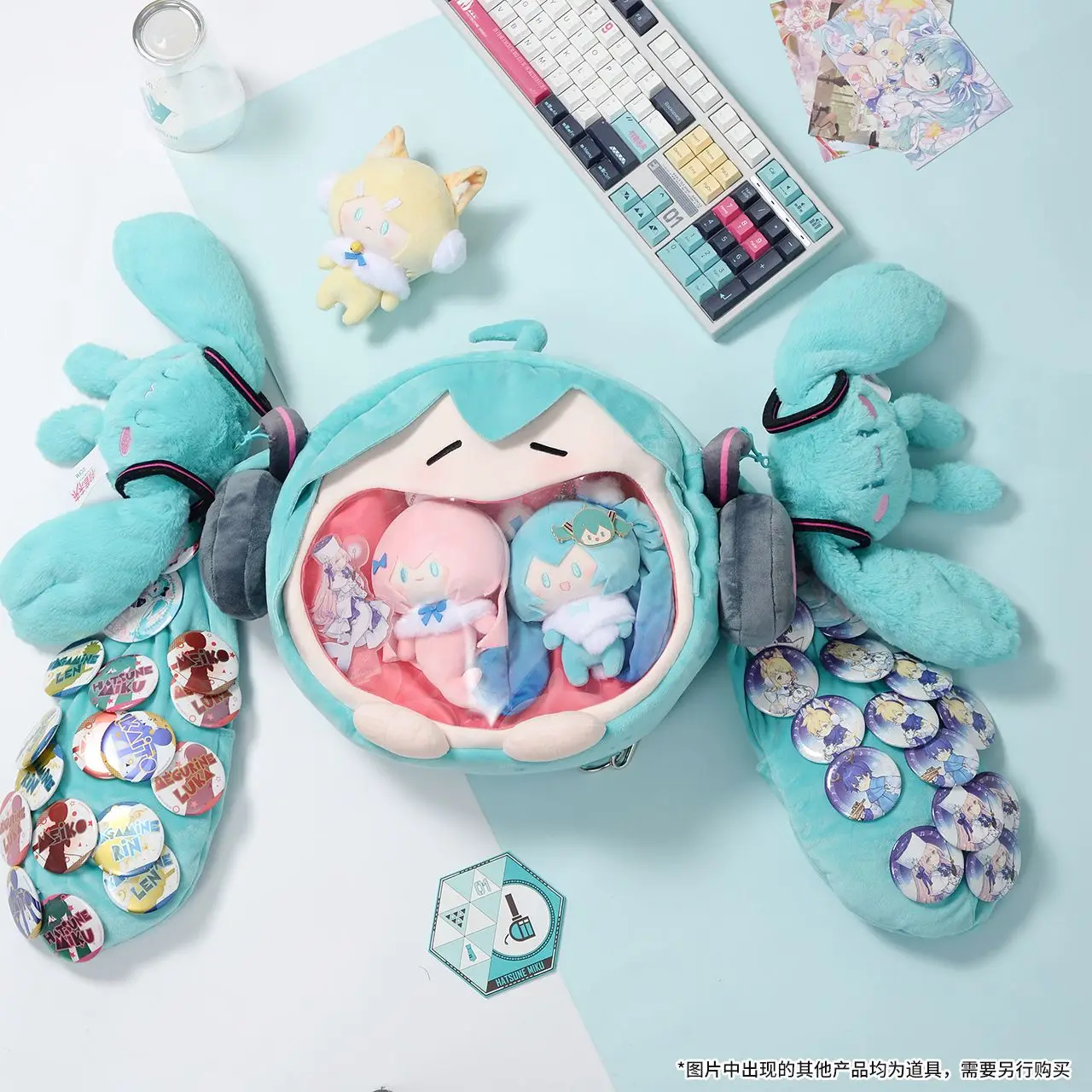 Japanese anime Miku Hatsune Miku peripheral cross-body bag large, medium and small backpack cross-body Kawaii gift