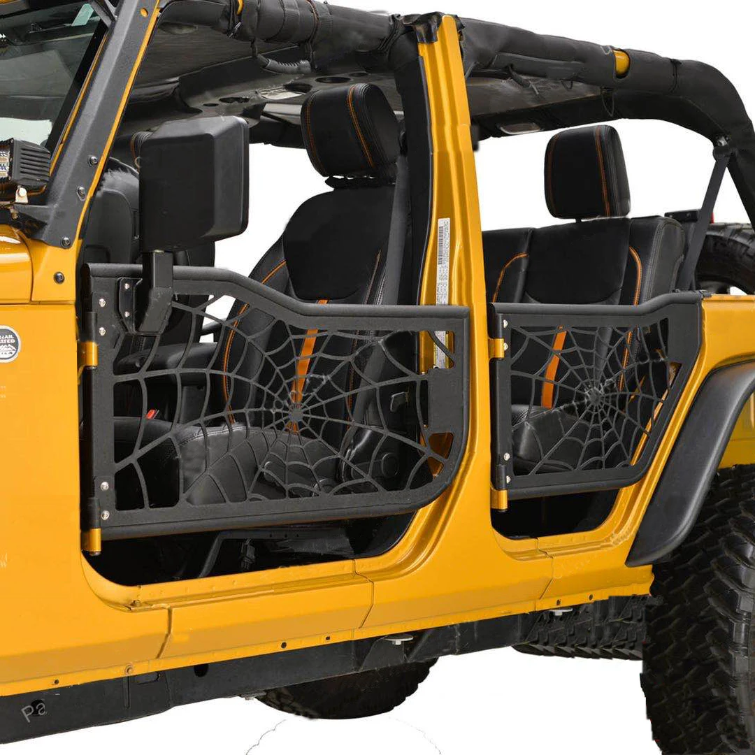 Hot Sale Off Road Parts 2/4 Doors Steel Half Door Spider Style Tubular Door With Reflection Mirror for Wrangler JK 2007-2017
