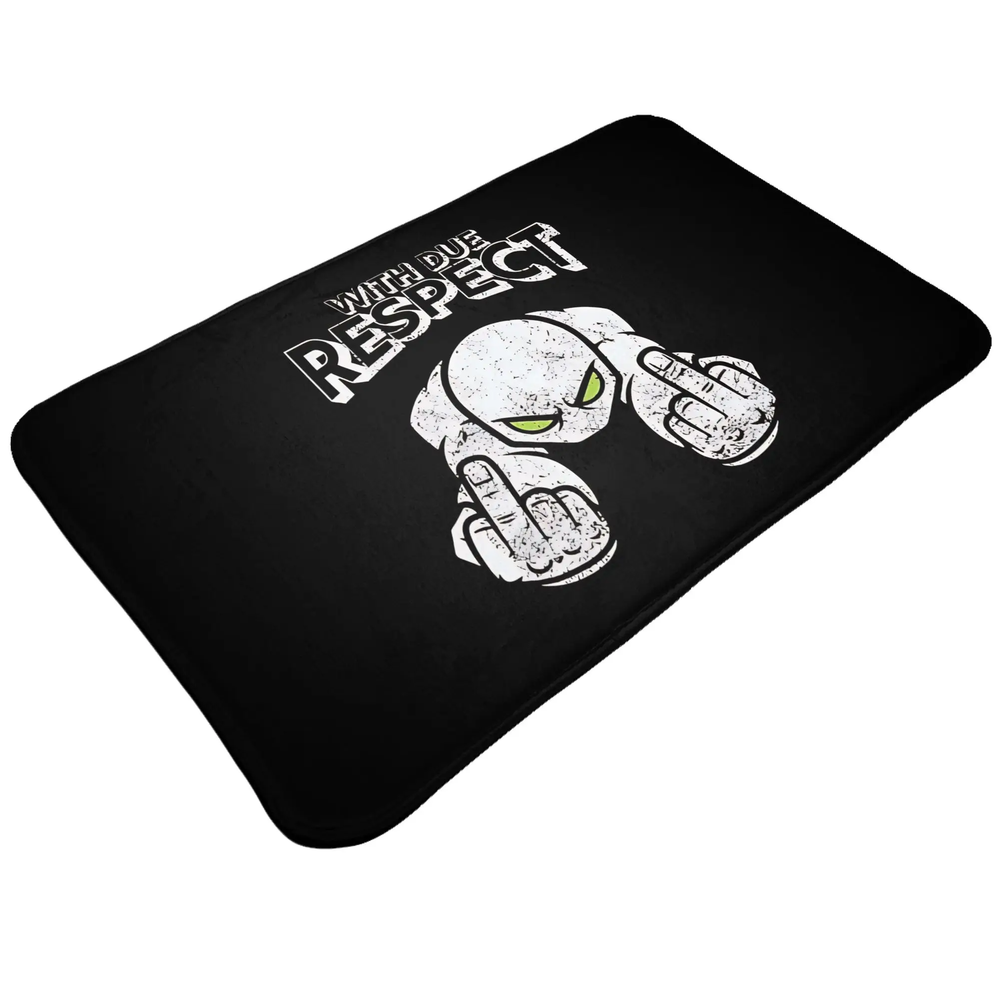 Sarcastic Alien Middle Finger Edgy Humor Decorations Bathroom Mat Alien Cat Doormat Living Room Carpet Balcony Rug Home Decor