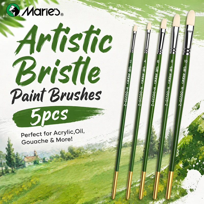 conjunto-de-5-pinceis-de-pintura-a-Oleo-marie's-cerdas-de-qualidade-profissional-para-pintura-a-Oleo-acrilica-e-guache-presentes-para-volta-as-aulas