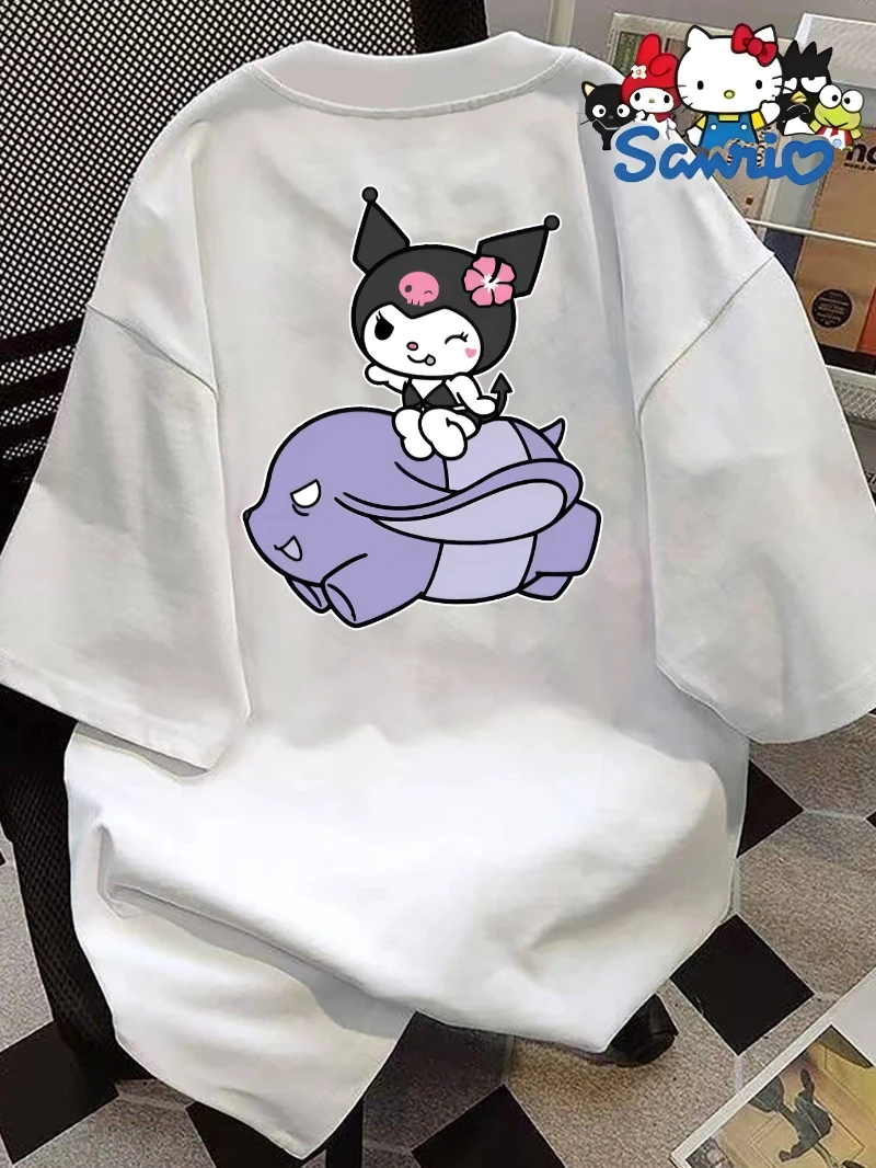 Kulomi Printed T-shirt, Spring and Summer Pure Cotton Comfortable Casual Short Sleeved Round Neck Top, Women's Clothing