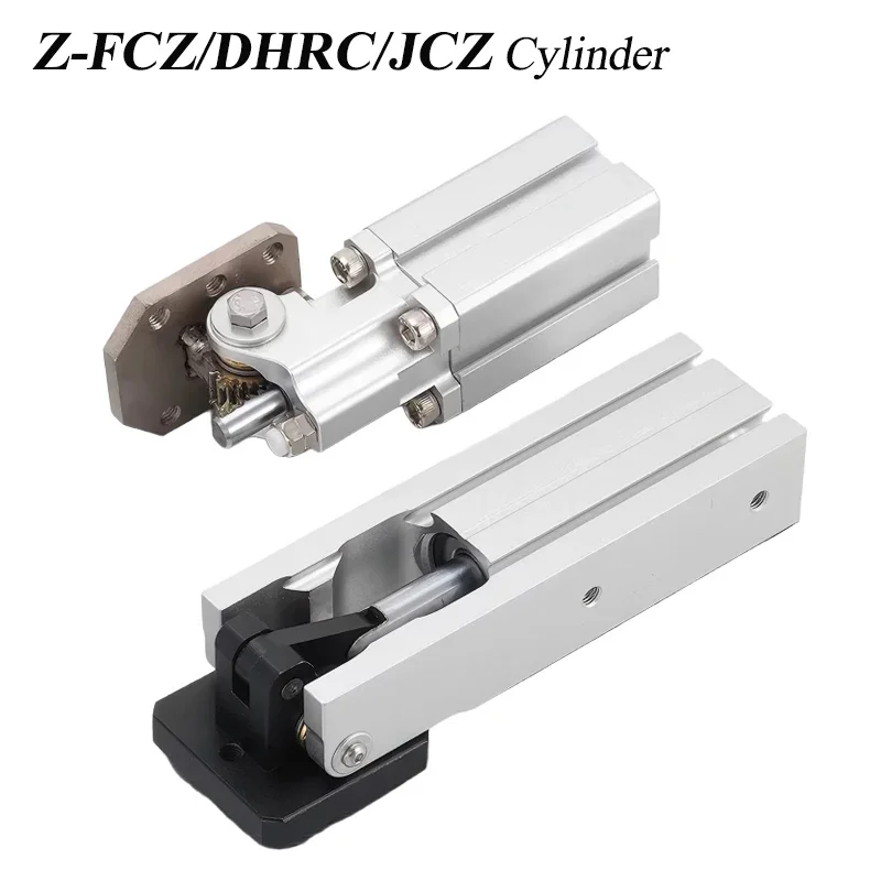 HLH FCZ/DHRC Air Pneumatic Lever Cylinder FCZ32/40-45L Mechanical Arm Parts Fixture DHRC Side Rotation 90°  Flipping Cylinder JC