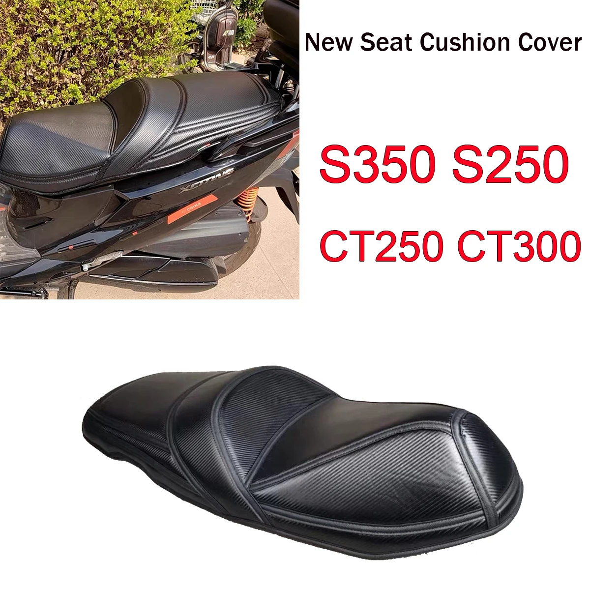 

New Custom Cushion Soft Seat Cover Thickening and softening for kymco Xciting s350 s250 S 350 250 CT250 300 CT300 250 CT ST250