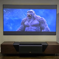 Max size 150'' CLR 4k 8K Fixed Frame Projector Screen ALR UST Narrow Bezel Anti-light Screen For Ultra Short Throw Projector