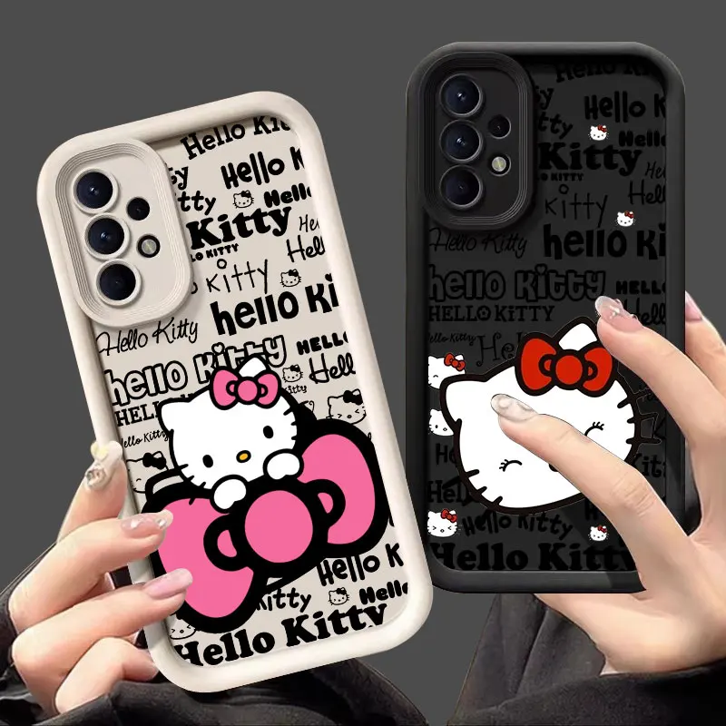 Hello Kitty Cute Girl Case For Samsung Galaxy A55 A54 A35 A53 A52 A34 A12 A13 A14 A15 A16 A21S A25 A32 A33 Silicone Phone Cover