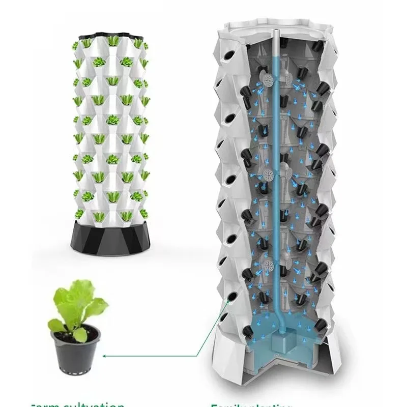 2025Top Sale Grow Tower Sistema idroponico Sistema idroponico a torre verticale per azienda agricola