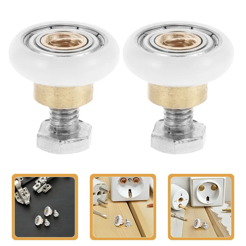 

1Set Sliding Door Roller Wheels Replacement for Shower Door Hardware Copper Bearing Smooth Glide Bathroom Renovation