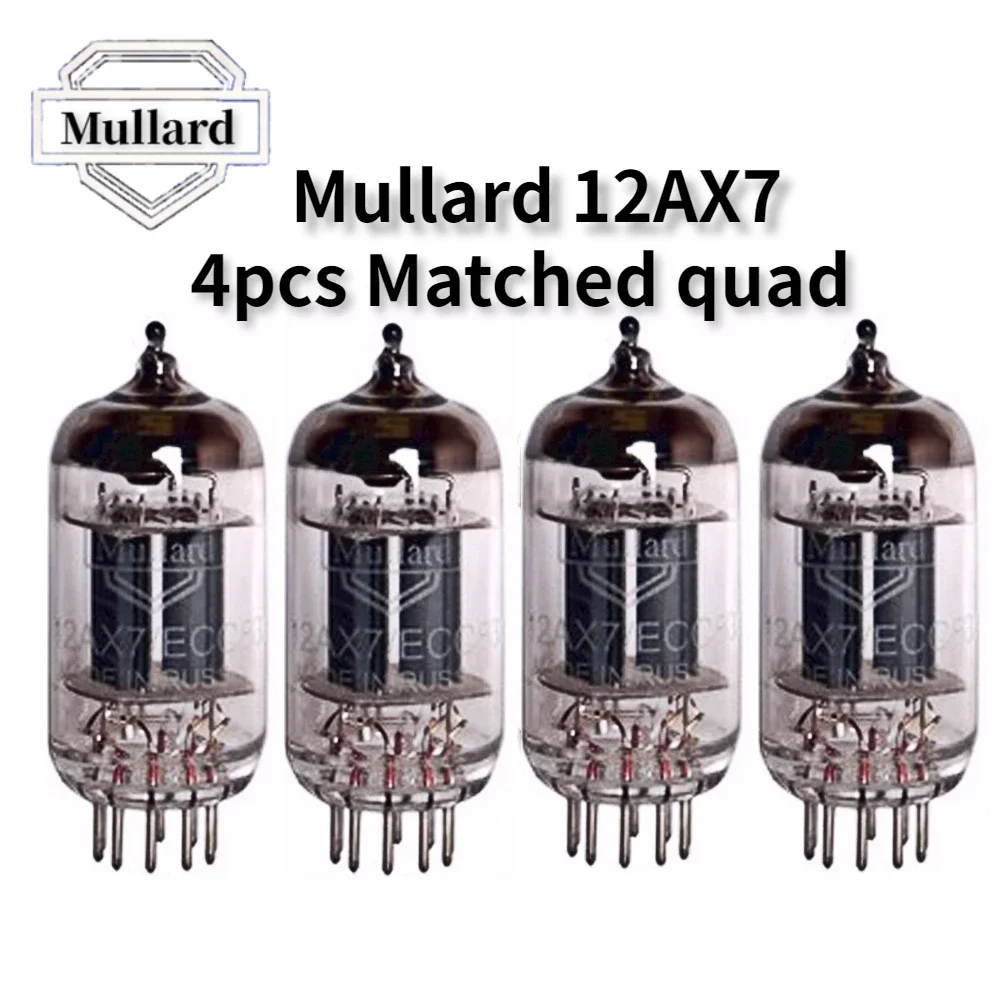 Mullard 12AX7 ECC83 6N4Вакуумная лампа HIFI Аудиоклапан Электронный ламповый усилитель Комплект Diy Factory Precision Matched Quad