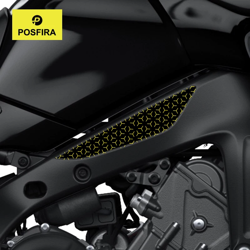 POSFIRA Motorcycle Frame Sticker 3D Resin Decals for Yamaha XSR900 XSR 900 2022 2023 2024 2025 Motorbike Accessories