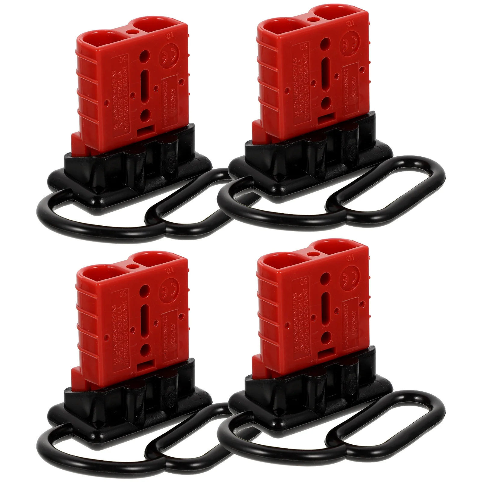 

4pcs Quick Connect Wire Harness Plug Connector for Forklift Car Winch Motor Trailer Rubber Dust Cover PC Material Stable