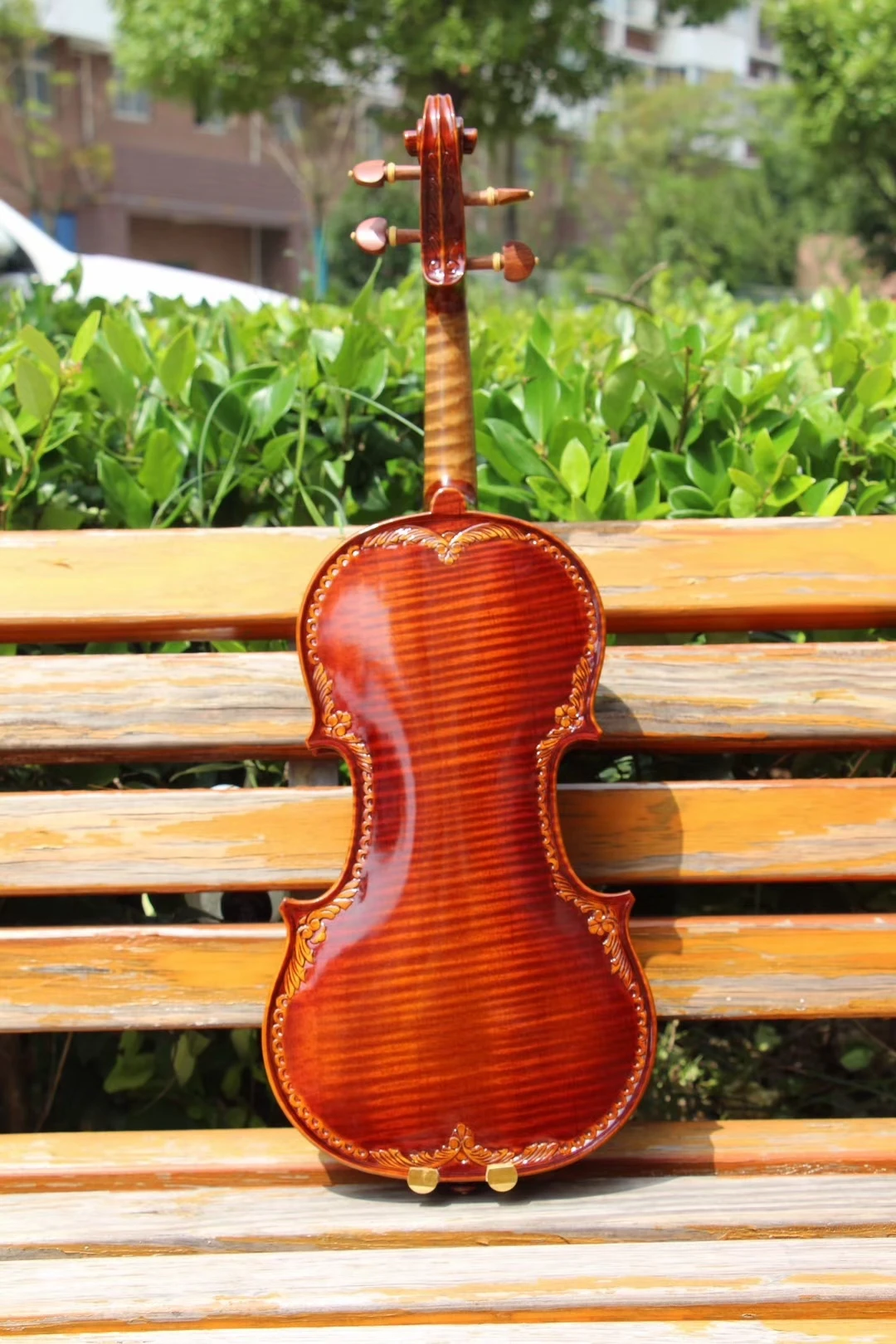 strong tone!All hand carved Italian retro Oil Varnish Violin 4/4 Red-brown Professional violino musical instrument with box
