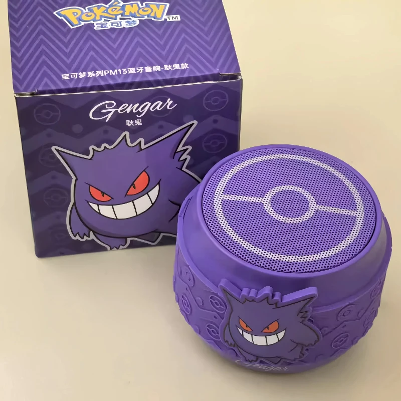 2025 Neuer Pok é Mon Gengar kabelloser Bluetooth-Lautsprecher, Mini-Lautsprecher, tragbar, für den Außenbereich, hohe Klangqualität, Subwoofer, Weihnachtsgeschenk
