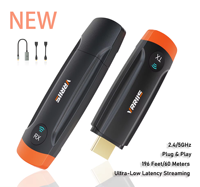 WL093 Wireless HDMI Transmitter and Receiver 60m Extender Kit,with USB C to HDMI Adapter,Monitor,Projector from Laptop/PC/Camera