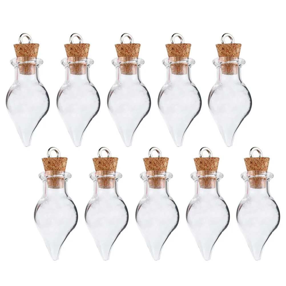 

30Pcs Glass Wishing Bottles Water-Drop Shape Cork Stoppers Small DIY Gift Decorative Bottles Glass Wishing Bottle
