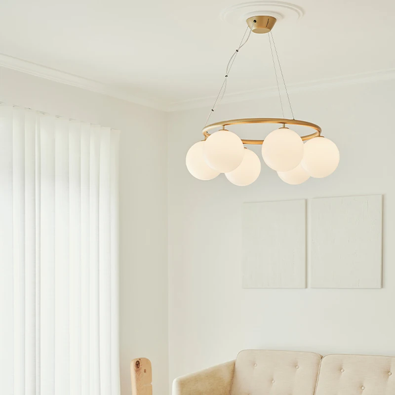 Nordic Magic Bean Galss Chandelier Restaurant Light Glass Ball Pendant Light for Dining Room Hanging Light Indoor Lighting