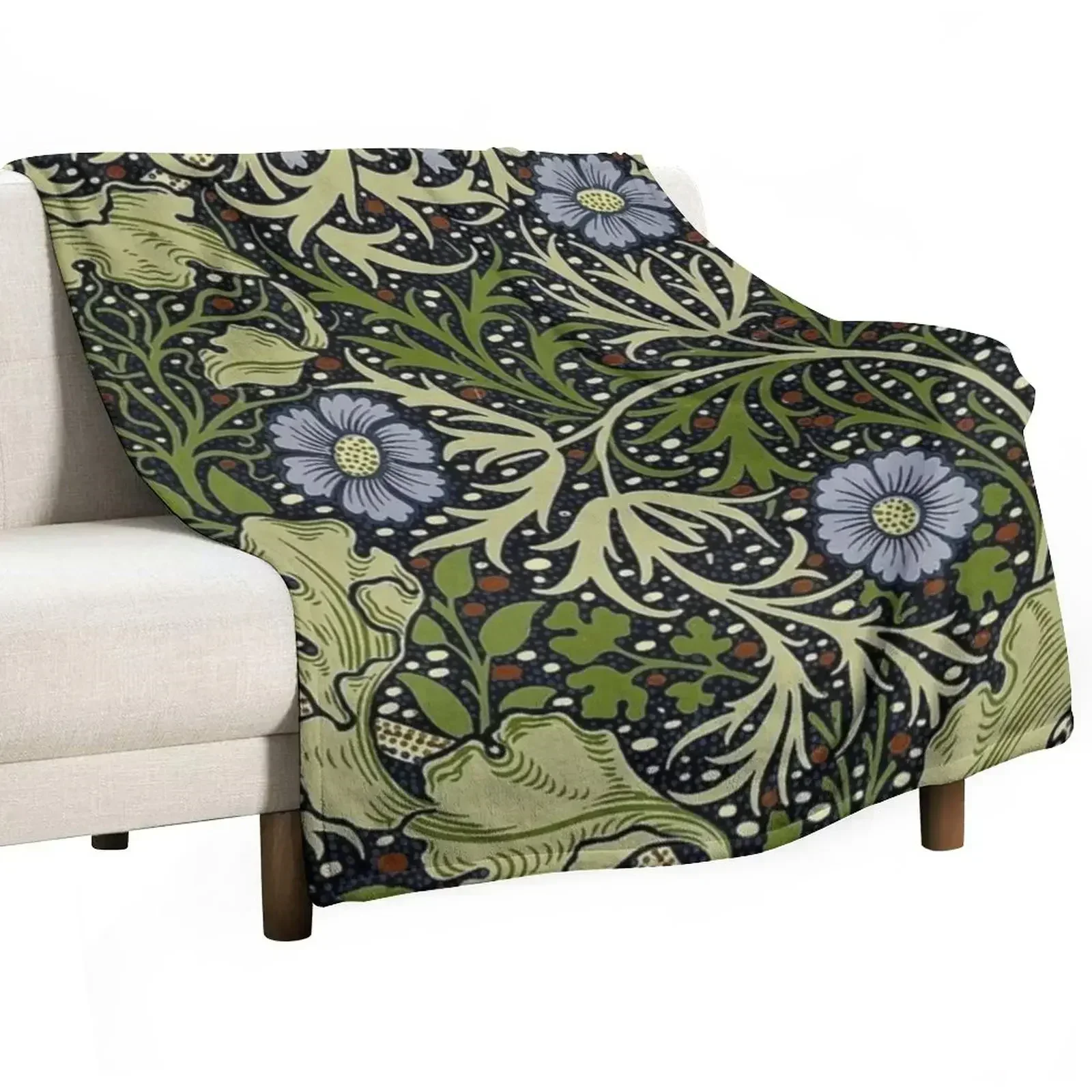 

William Morris - floral design Throw Blanket Decorative Sofas Loose Decorative Throw Baby Blankets