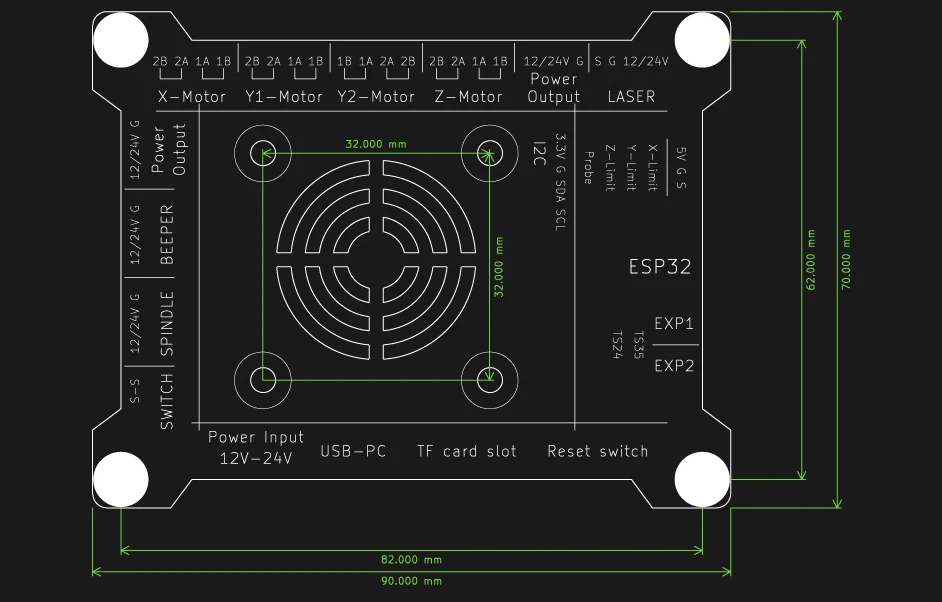 Makerbase MKS DLC32 Grbl-Controller funktioniert für Laser und CNC mit ESP32 WIFI und TS35/24 Touchscreen für Lasergravurmaschine – Detail 7